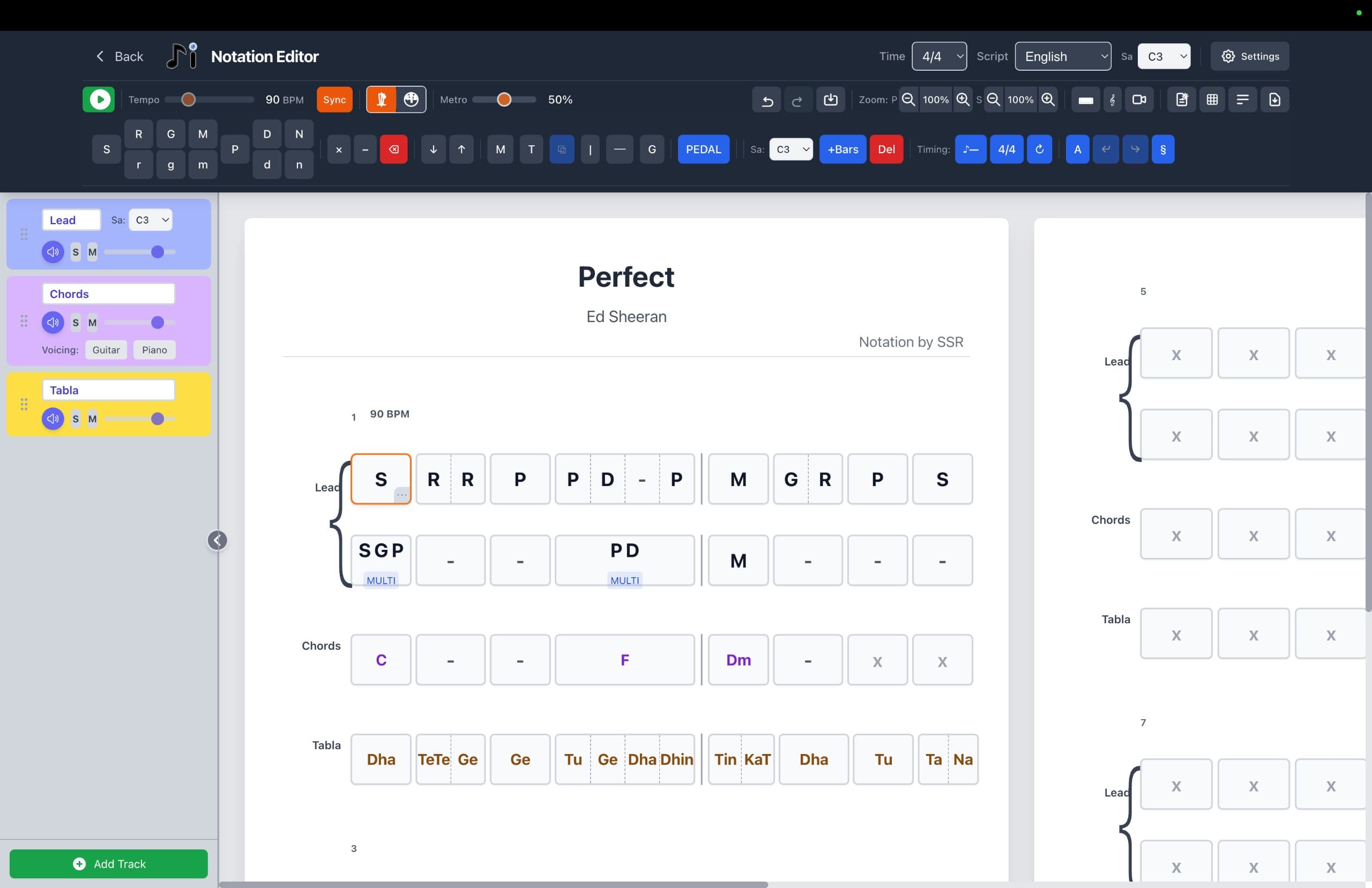 Notation India Interface
